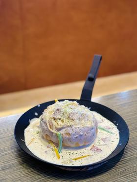 手工面包培根奶油意面【咸甜】