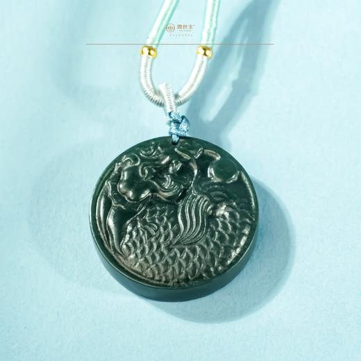 新疆国玉盟世玉和田玉 【圆佑鸱韵】挂件【带证书·顺丰物流】 商品图4
