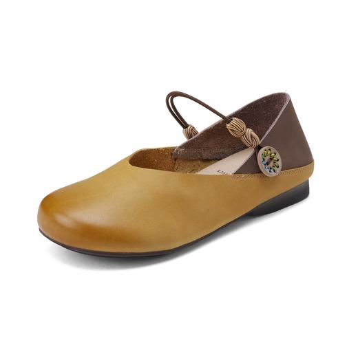 西村名物2025年春季新款舒适平底小圆头民族风浅口单鞋X25AE14301 商品图8