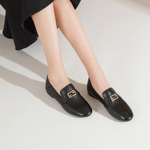 西村名物2025年春季新款轻便平底软底防滑舒适百搭乐福鞋T25AM14901 商品图8