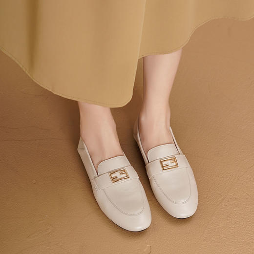 西村名物2025年春季新款轻便平底软底防滑舒适百搭乐福鞋T25AM14901 商品图6