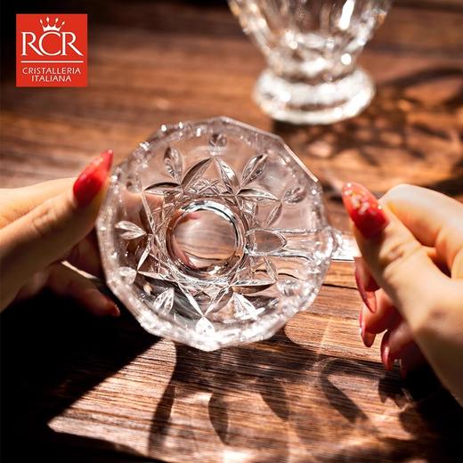 意大利rcr水晶玻璃茶杯带把手精致个人专用主人茶杯子办公室冷泡傲柏带耳对杯175ml 商品图4