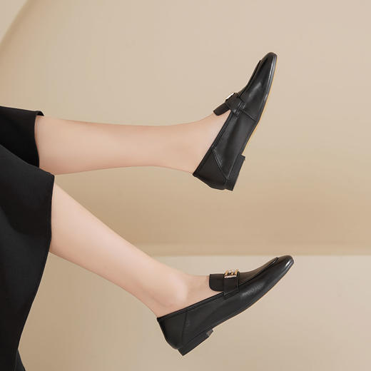 西村名物2025年春季新款轻便平底软底防滑舒适百搭乐福鞋T25AM14901 商品图5