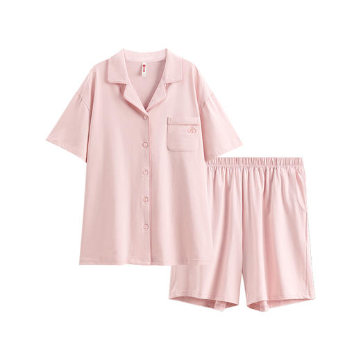 芬腾情侣薄款男女睡衣夏季纯棉短袖士休闲宽松大码家居服全棉套装 商品图4