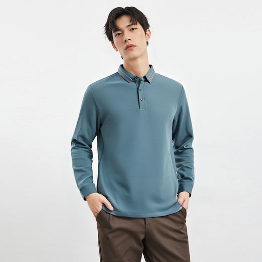 【双面含桑蚕丝】罗蒙男士经典polo衫男长袖t恤男春秋男士polo衫 商品图1