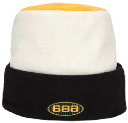 25/26 686帽FLAT TOP FLEECE HAT WHITE COLORBLOCK