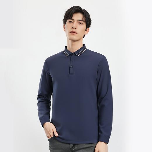 【双面含桑蚕丝】罗蒙男士经典polo衫男长袖t恤男春秋男士polo衫 商品图4