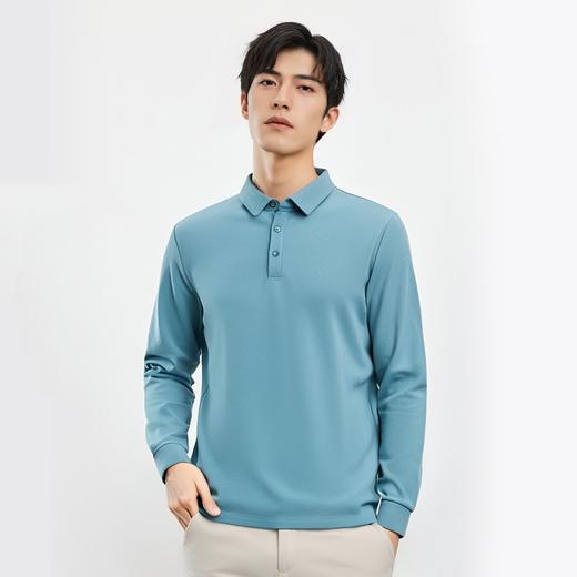 【福利款】罗蒙春秋男士仿丝光polo衫男长袖t恤男商务男士polo衫长袖 商品图8