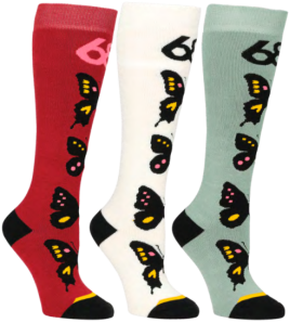 25/26 686袜子BUTTERFLY SOCKS - 3 PACK