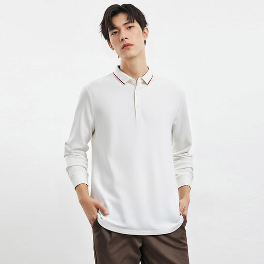 【双面含桑蚕丝】罗蒙男士经典polo衫男长袖t恤男春秋男士polo衫 商品图4