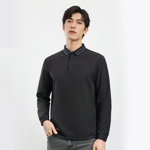 【双面含桑蚕丝】罗蒙男士经典polo衫男长袖t恤男春秋男士polo衫 商品图9