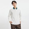 【撞色领】罗蒙春秋男士仿丝光polo衫男长袖t恤男商务男polo衫长袖 商品缩略图1