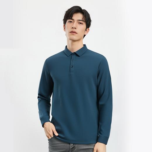 【双面含桑蚕丝】罗蒙男士经典polo衫男长袖t恤男春秋男士polo衫 商品图4