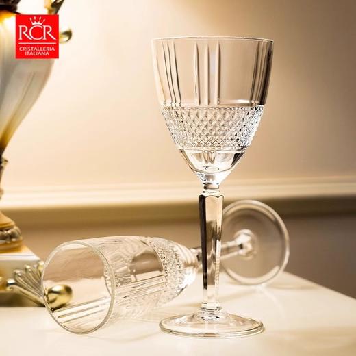 rcr水晶玻璃红酒杯高脚杯起泡酒香槟杯奢华葡萄酒杯家用结婚礼物闪耀威士忌/水杯通用6只装 商品图0