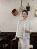 盛唐牡丹 |兰花纹真丝异色罗对襟马甲 商品缩略图6
