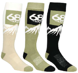 25/26 686袜子 SNOW CAPS SOCKS - 3 PACK