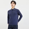 【撞色领】罗蒙春秋款男士仿丝光polo衫男长袖t恤男商务男士polo衫长袖 商品缩略图2