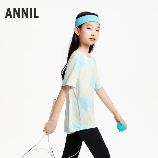 女童圆领短袖针织衫夏季新款安奈儿童装EG521045 商品图2