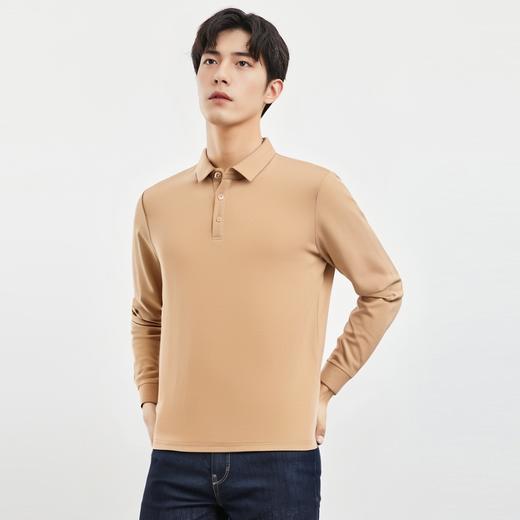 【福利款】罗蒙春秋男士仿丝光polo衫男长袖t恤男商务男士polo衫长袖 商品图6