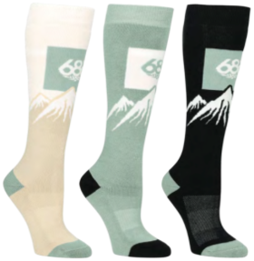 25/26 686袜子SNOW CAPS SOCKS - 3 PACK
