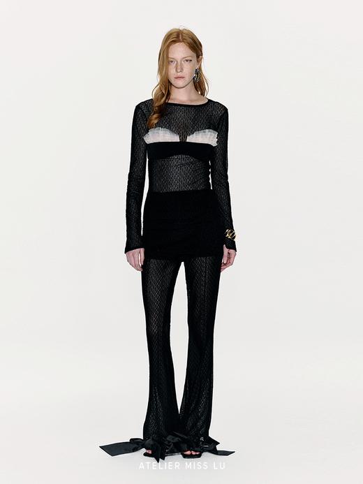 【薄云】薄纱层叠拼接设计吊带胸衣 商品图1