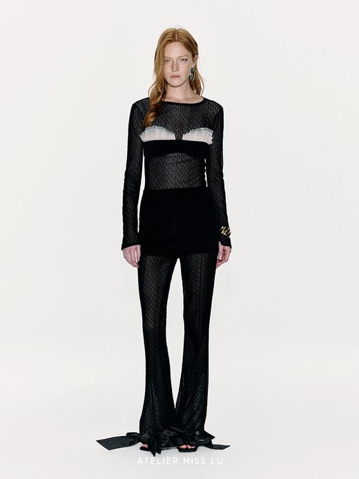 【薄云】薄纱层叠拼接设计吊带胸衣 商品图3