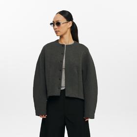 oneup空气层廓形外套