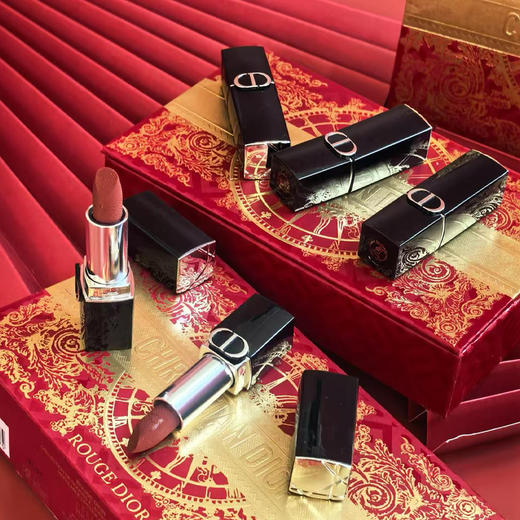[小滋心选]【蛇年限定 送礼盒礼袋】DIOR迪奥口红小样礼盒新款（蛇年限定1.5g*5)丝绒 #188+丝绒 #217+丝绒 #228+丝绒 #720+丝绒 #999 到手5支明星色号，送人不出错！ 商品图2