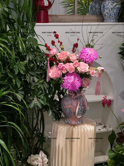 新年限定  富贵雍容瓶花一套 商品图1