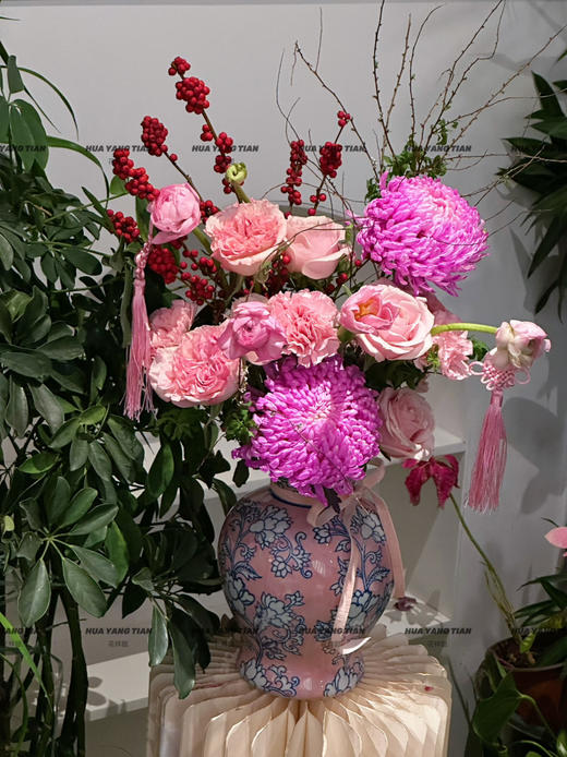 新年限定  富贵雍容瓶花一套 商品图0