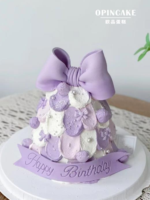 紫色翻糖蝴蝶结（加高款） 商品图0