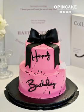 黑粉撞色蝴蝶结