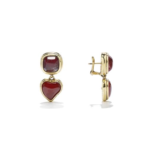 北京仓｜Goossens Paris-RENAISSANCE-勃艮第红 爱心 耳环［法国设计师］ 商品图3