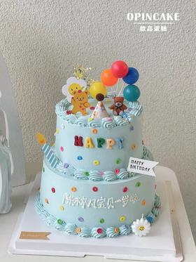 蓝色小熊（可备注名字和数字）