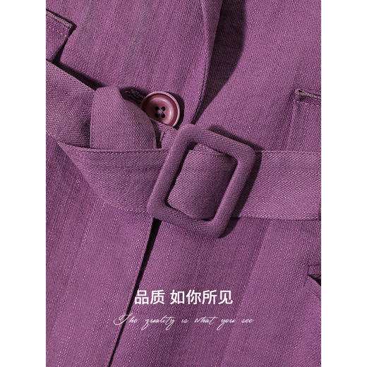 【限时秒杀】COCOBELLA假两件干练马甲夏中长款叠穿西装马夹附腰带WS3011 商品图3