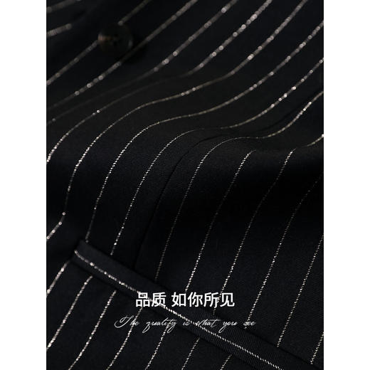 COCOBELLA商务休闲条纹V领马甲25春通勤叠穿西装马夹WS3012 商品图3