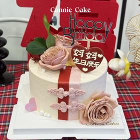 新中式盘扣鲜花款妈妈婆婆蛋糕