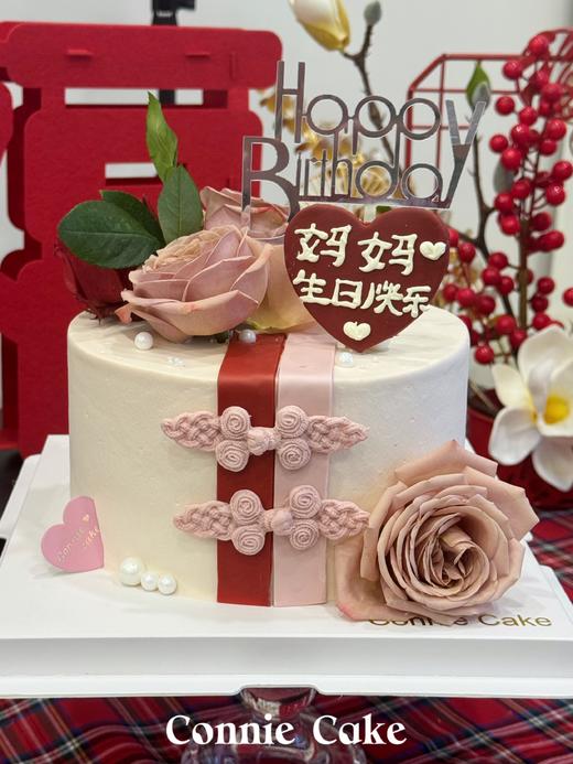 新中式盘扣鲜花款妈妈婆婆蛋糕 商品图1