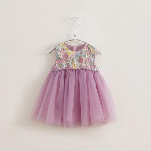 【马克珍妮 芦芙】夏装新款 女童清新碎花轻盈网纱裙230002 商品图3