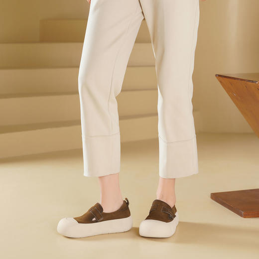 西村名物2025年春季新款超轻厚底增高魔术贴舒适百搭休闲鞋T25AM14931 商品图5