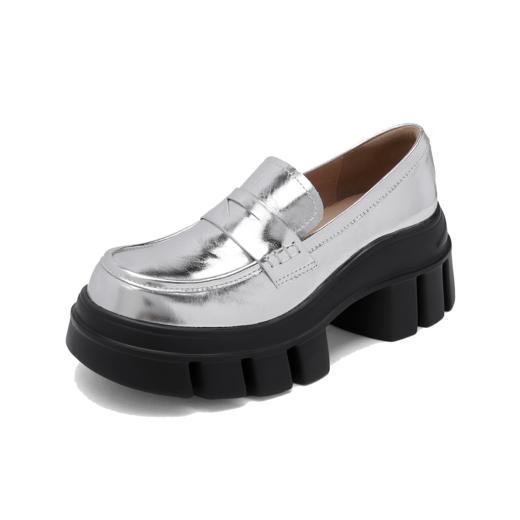 西村名物2025年春季新款超轻厚底增高舒适百搭深口乐福鞋T25AM14241 商品图8