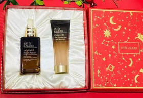 现货发【超值套盒】雅诗兰黛特润小棕瓶精华100ml+小棕瓶洗面奶75ml 礼盒装 明星修护