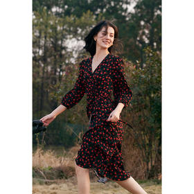 HeyDress法式小玫瑰裹身茶歇裙