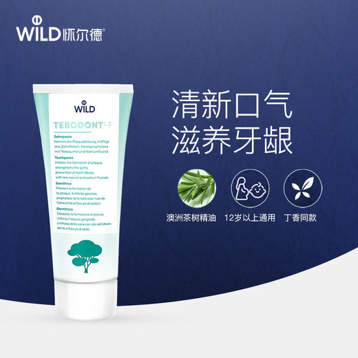 【马泷专属】瑞士原装进口怀尔德Dr.wild 含氟茶树油牙膏 商品图0