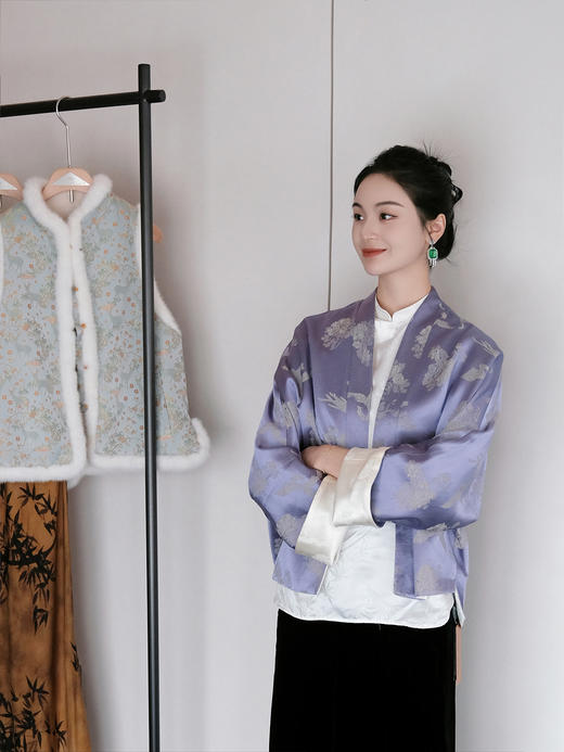 瑕疵|盛唐婧 |双面穿凤戏牡丹真丝外套 商品图3