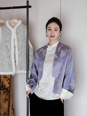 瑕疵|盛唐婧 |双面穿凤戏牡丹真丝外套