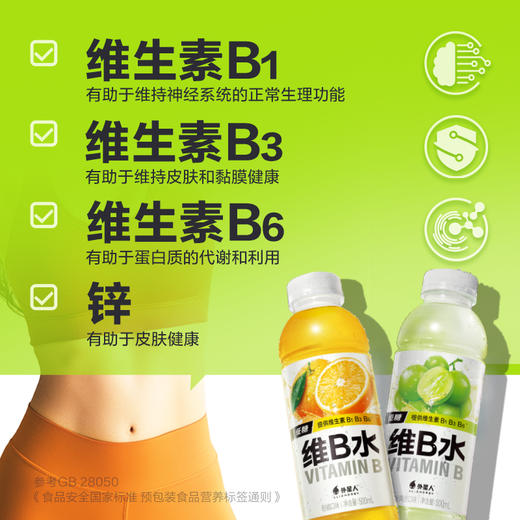 外星人 维B水系列阳光青提/柑橘口味500ml*15 低糖低卡 元气森林出品 72小时发货 商品图2