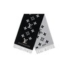 LOUIS VUITTON Reykiavik 双面羊绒流苏围巾 老花 绒线围巾 190*45 男女同款 灰黑 商品缩略图0