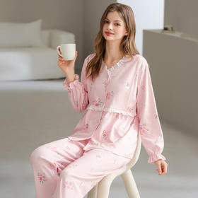 芬腾月子服纯棉春秋季孕妇睡衣女产后喂奶怀孕期产妇哺乳全棉套装