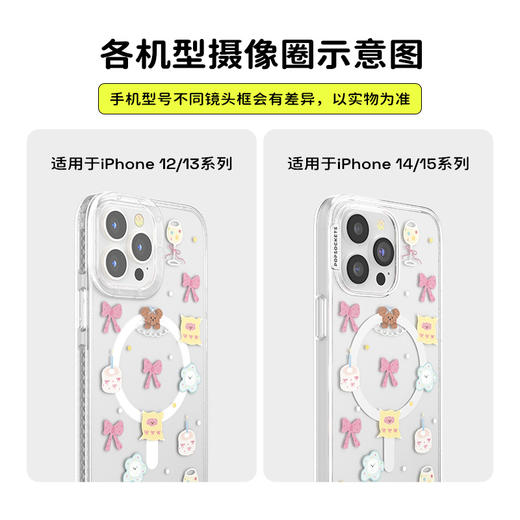 【柔软音乐会·手机壳】甜点飘浮曲 POPCASE手机壳 MagSafe Popcase磁吸款 透明 蝴蝶结 拼贴 iPhone17/16/15/14/13 商品图2